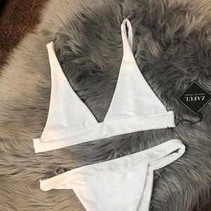 White bikini swim suit